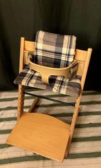 Stokke Tripp Trapp kussenset Tartan grijs/blauw, Ophalen of Verzenden, Gebruikt, Overige typen