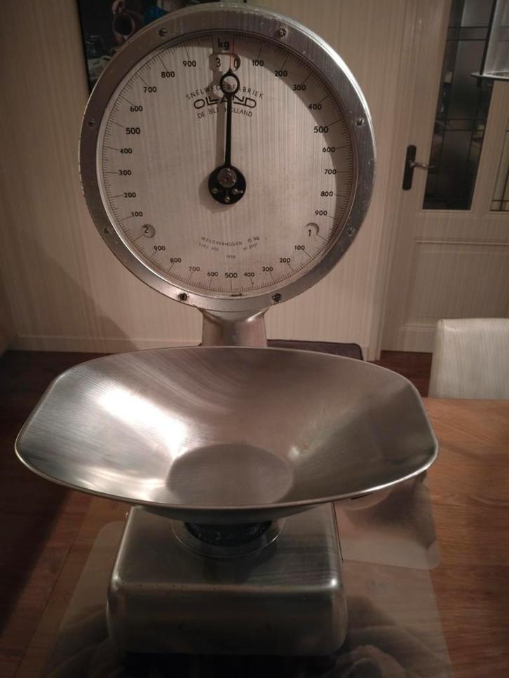 Vintage Winkelweegschaal Olland, Antiek en Kunst, Antiek | Keukenbenodigdheden, Ophalen