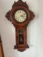 Antieke Houten Hangklok Regulator, Antiek en Kunst, Ophalen