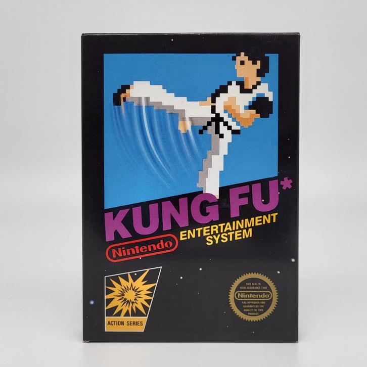 Kung Fu - Nintendo NES Black Box 5-screw Hangtab - USA NM, Spelcomputers en Games, Games | Nintendo NES, Zo goed als nieuw, Avontuur en Actie