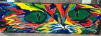 Psychedelisch Kat van Lilly (Groningen) 120x40cm, Ophalen of Verzenden