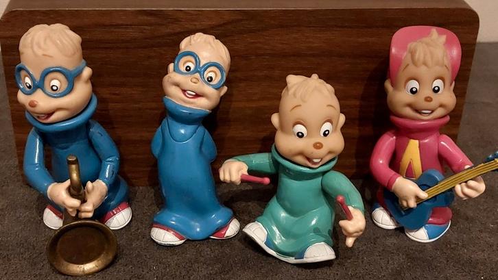 Vintage Alvin and the Chipmunks Figuren, Verzamelen, Poppetjes en Figuurtjes, Gebruikt, Ophalen of Verzenden