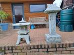 Japanse pagodes graniet handgemaakt, Tuin en Terras, Tuinbeelden, Steen, Overige typen, Zo goed als nieuw, Ophalen