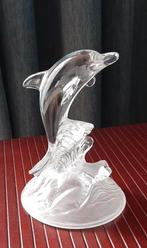 mooie glazen dolfijn op golf, Antiek en Kunst, Antiek | Glas en Kristal, Ophalen of Verzenden