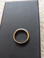 Diamonde rij-ring, 5 st  0,60 VVSI, TW, mt18, certificaat!, Nieuw, Ophalen of Verzenden, 17 tot 18, Dame