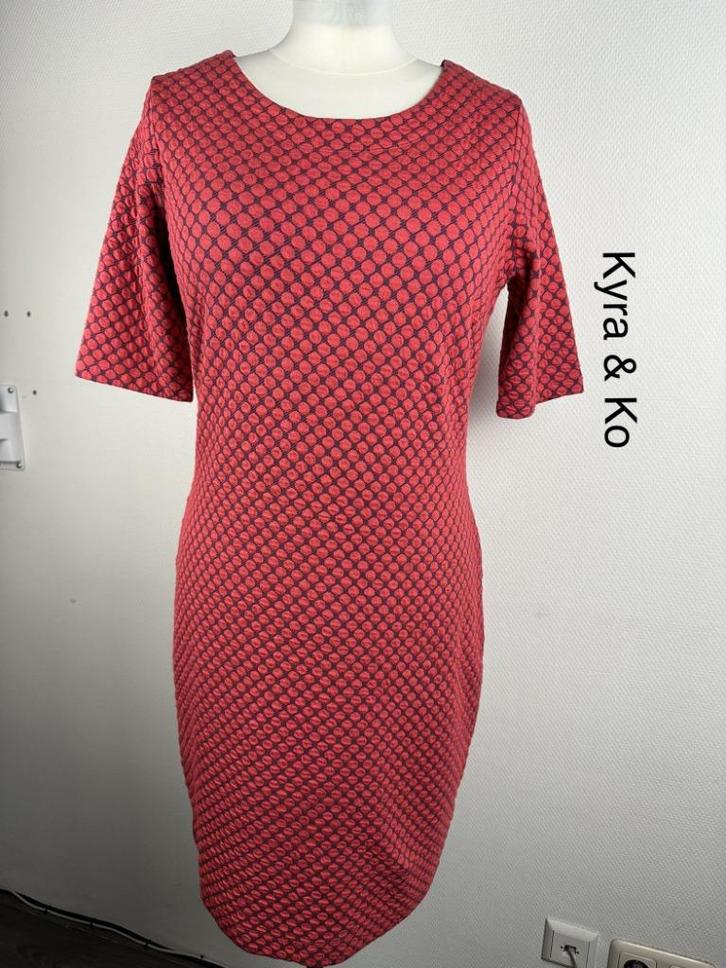 Kyra & Ko Jurk  (mt: 42) 5,6/9001, Kleding | Dames, Jurken, Zo goed als nieuw, Maat 42/44 (L), Blauw, Knielengte, Ophalen of Verzenden