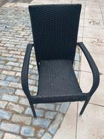 14 zwarte tuinstoelen, Ophalen, Gebruikt