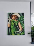 Tamara de Lempicka olieverf op doek schilderij 60x80cm, Ophalen, Zo goed als nieuw, Schilderij, 50 tot 75 cm