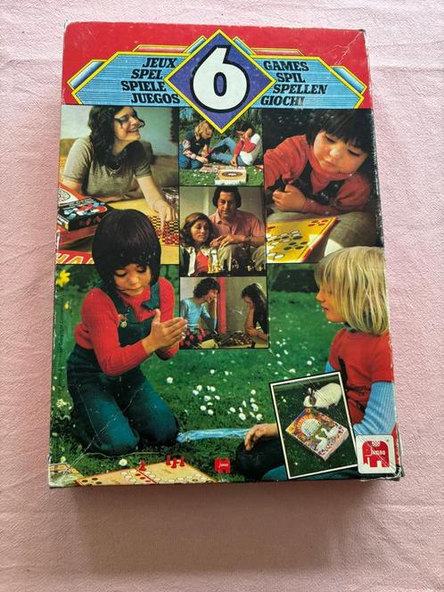 Jumbo bordspellen doos met diverse oud hollandse spellen, Hobby en Vrije tijd, Gezelschapsspellen | Bordspellen, Gebruikt, Een of twee spelers