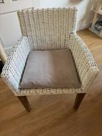 Eetkamerstoelen, Huis en Inrichting, Stoelen, Ophalen, Wit, Riet of Rotan, Zo goed als nieuw