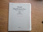 HÄNDEL ORGEL-KONZERT NO.1 = G MINEUR - PARTITUUR, Orgel, Gebruikt, Klassiek, Ophalen of Verzenden