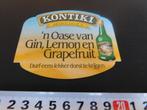 sticker KONTIKI serve onice Gin Lemon Grapefruit, Ophalen, Zo goed als nieuw, Sticker