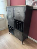 Kast metaal/mangohout, Ophalen, 50 tot 100 cm, Zo goed als nieuw, Metaal