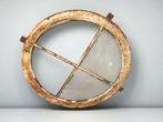Antiek gietijzeren stalraam, rond raam deels met glas # 9408, Doe-het-zelf en Verbouw, Glas en Ramen, Ophalen, Gebruikt, G, Minder dan 80 cm