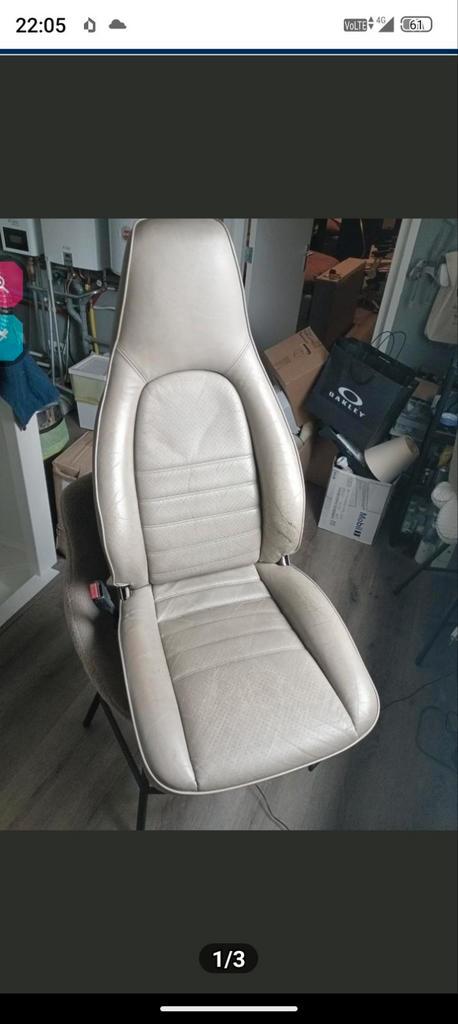 Porsche 964 / 968 / 944 lederen bestuurders stoel, Auto-onderdelen, Interieur en Bekleding, Porsche, Gebruikt, Ophalen