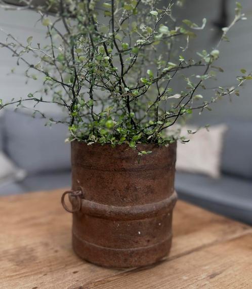 Oud ijzeren pot India oosters sober sleets imperfect, Antiek en Kunst, Curiosa en Brocante, Ophalen of Verzenden