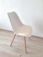 Eetkamerstoel KASTRUP wit/eiken, Huis en Inrichting, Stoelen, Ophalen, Wit, Eén