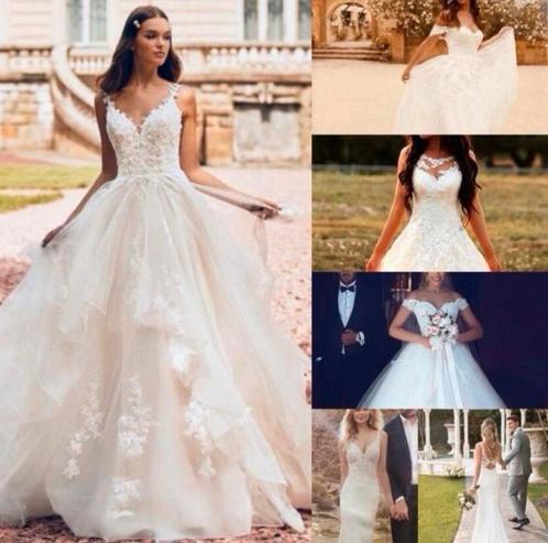 Nieuwe trouwjurken max. €849 34 36 38 40 42 44 46 48 50, Kleding | Dames, Trouwkleding en Trouwaccessoires, Nieuw, Trouwjurk, Wit