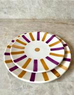 Bord 20cm gestreept, Chabi Chic, Ourika, Keramiek, Nieuw, Ophalen of Verzenden, Bord(en)