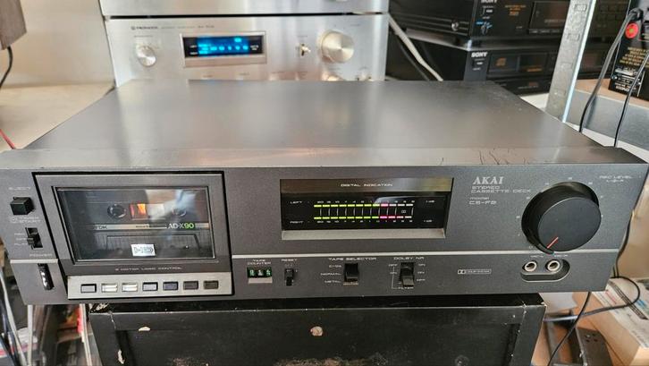 Akai CS-F9 Stereo Cassettedeck - Vintage Topmodel, Audio, Tv en Foto, Cassettedecks, Enkel, Akai, Tiptoetsen, Tape counter, Ophalen of Verzenden