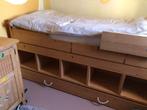 Houten bed, Huis en Inrichting, Ophalen, Gebruikt, 90 cm, Eenpersoons
