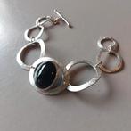 Mooie nieuwe zilveren armband met Onyx., Sieraden, Tassen en Uiterlijk, Armbanden, Zwart, Nieuw, Ophalen of Verzenden, Met edelsteen