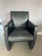GRATIS Zwart leren eetkamerstoel 6x, Huis en Inrichting, Fauteuils, Ophalen, Gebruikt, Minder dan 75 cm, Leer