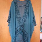 Aetea lang vest poncho kaftan linnen freesize xxl xxxl blauw, Kleding | Dames, Grote Maten, Ophalen of Verzenden, Nieuw, Blauw