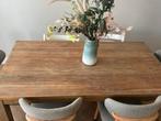 Strakke Teak Houten Eettafel, Huis en Inrichting, Tafels | Eettafels, Gebruikt, 100 tot 150 cm, Eikenhout, Ophalen of Verzenden