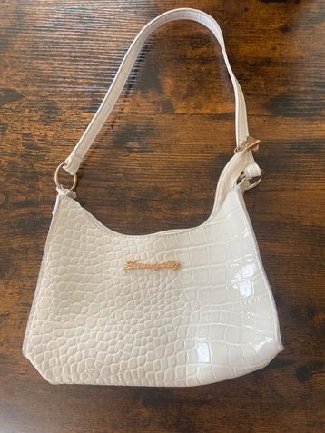 Wit schoudertasje met crocoprint – classy & trendy! beschikbaar voor biedingen