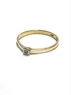 14k gouden ring met een diamant, -, -, Ophalen of Verzenden, Dame