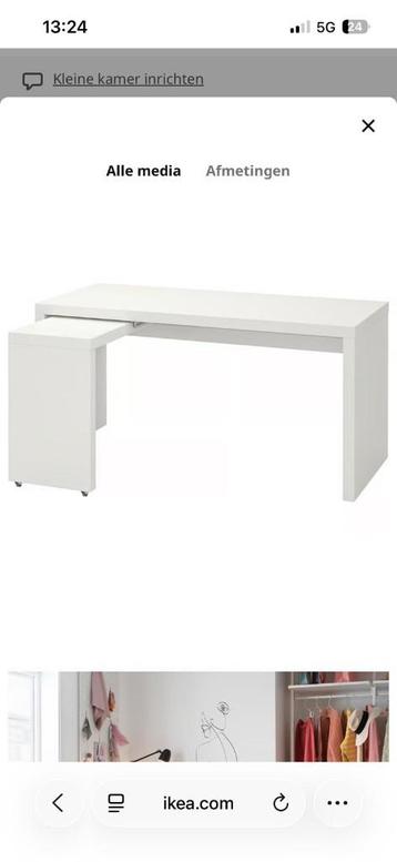 IKEA MALM bureau met uittrekbaar blad - afbeelding 2