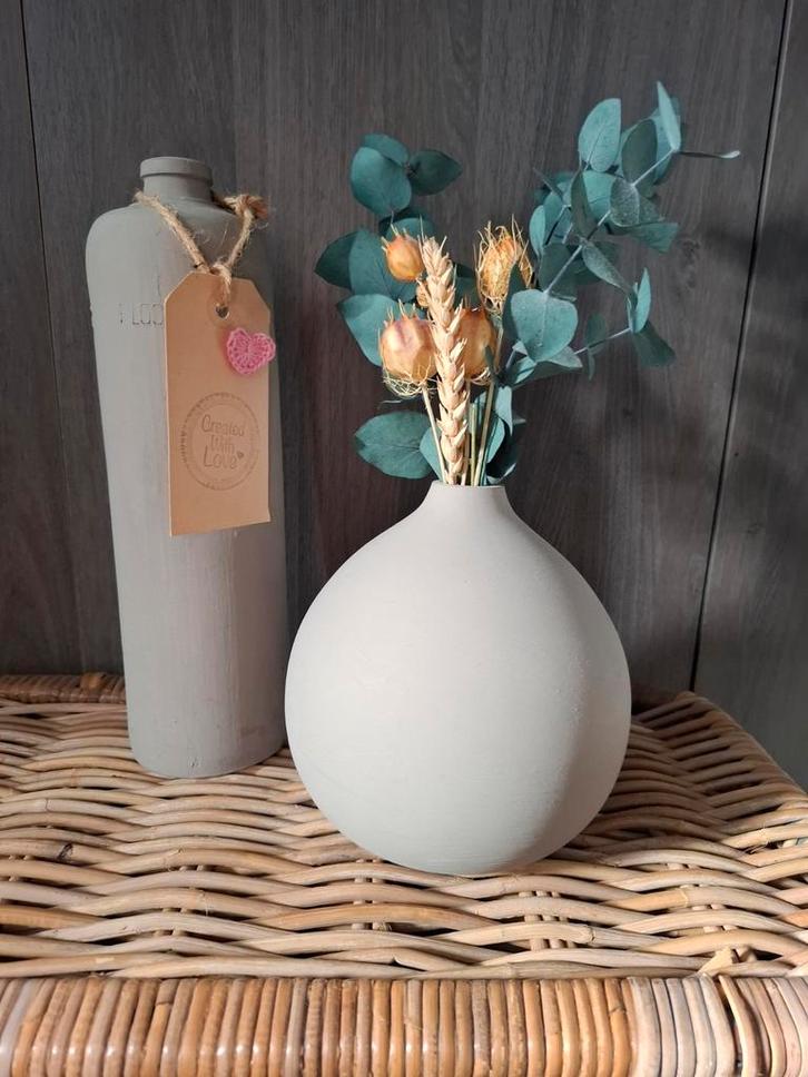 Set vazen evt. inclusief decoratie, Huis en Inrichting, Woonaccessoires | Vazen, Zo goed als nieuw, Overige kleuren, Minder dan 50 cm