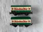 2x Fleischmann NS Heineken bier, Hobby en Vrije tijd, Modeltreinen | H0, Gebruikt, Wagon, Ophalen of Verzenden, NS