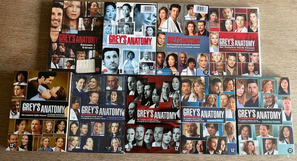Dvds Grey’s Anatomy seizoen 1 t/m 9, Vanaf 12 jaar, Ophalen of Verzenden, Zo goed als nieuw, Drama