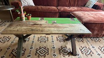 Unieke vintage salontafel, kleurrijk & karaktervol! beschikbaar voor biedingen