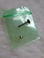 Titanium labret piercing 10mm, fire white opaal, Ophalen of Verzenden, Nieuw, Overige materialen, Oor- of Traguspiercing