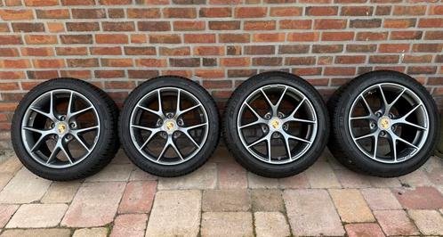 Porsche BBS velgen met winterbanden 18inch voor o.a Cayman, Auto-onderdelen, Banden en Velgen, Velg(en), Winterbanden, 18 inch