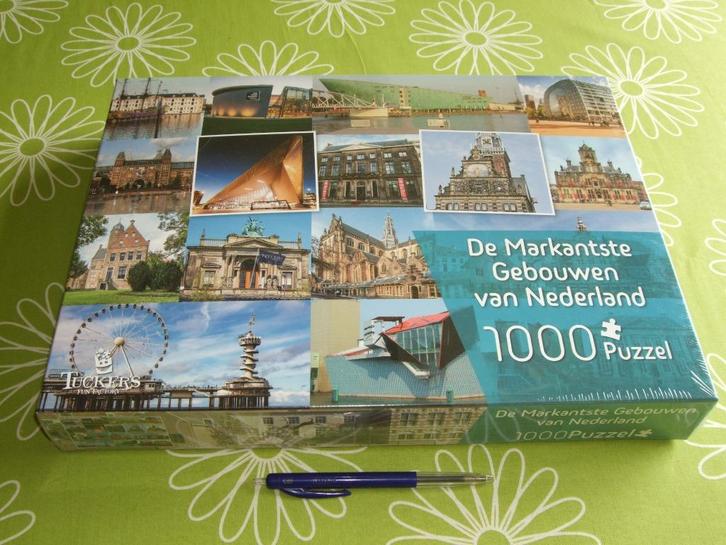 Nieuw in seal: De markantste gebouwen van Nederland - 1000st, Hobby en Vrije tijd, Denksport en Puzzels, Nieuw, Legpuzzel, 500 t/m 1500 stukjes