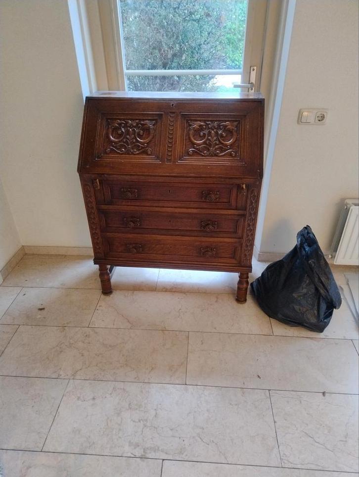 Antiek secretaire bureau met lades, Antiek en Kunst, Antiek | Meubels | Kasten, Ophalen of Verzenden