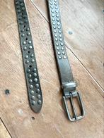 Trezz hele mooie leren riem studs groen/grijs, maat 85, Minder dan 3 cm, Echt leder, Heupriem, Ophalen of Verzenden