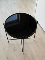 bijzettafel / salon tafel zwart glas merk: Zuiver, Minder dan 55 cm, Rond, Ophalen, 45 tot 60 cm