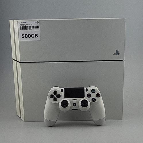 Playstation 4 500GB Wit Incl: 1 Controller Wit, Spelcomputers en Games, Spelcomputers | Sony PlayStation 4, Zo goed als nieuw