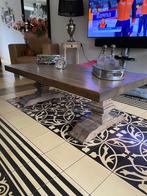 Rustieke eikenhouten klooster salontafel, Ophalen, Gebruikt, 100 tot 150 cm, Eikenhout