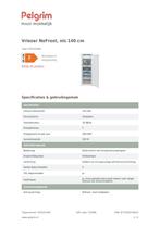 PELGRIM inbouw vriezer, Ophalen, Nieuw, Inbouw, Pelgrim
