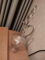 Vintage glazen karaf met motief, Antiek en Kunst, Antiek | Glas en Kristal, Ophalen