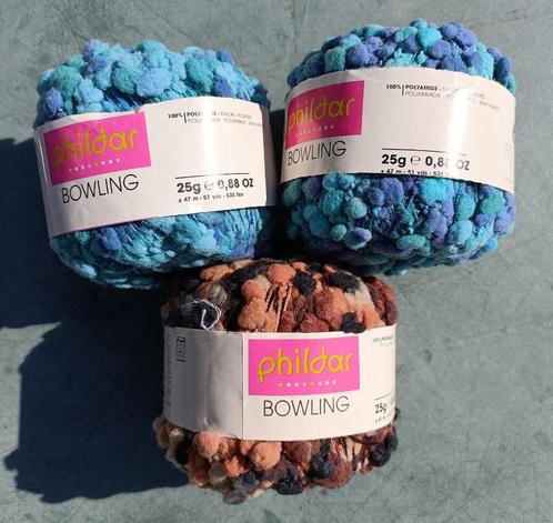 PHILDAR bowling garen bolletjes  100% polyamide (KW11), Hobby en Vrije tijd, Breien en Haken, Nieuw, Breien of Haken, Wol of Garen