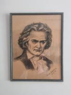 tekening houtskool, Antiek en Kunst, Ophalen of Verzenden