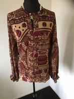 ZIJDEN BLOUSE VAN SISSEL EDELBO MAAT M/L, Ophalen of Verzenden, Zo goed als nieuw, Maat 42/44 (L), Bruin