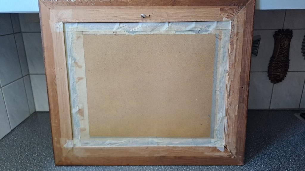 2 vintage oude ingelijste prenten, Ophalen of Verzenden